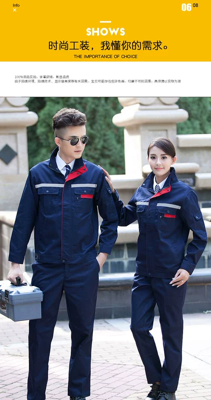 Mùa thu và mùa đông dày mặc áo dài tay phù hợp với nam và nữ áo khoác dịch vụ sửa chữa ô tô lao động bảo hiểm quần áo xưởng xưởng quần áo làm việc áo nam