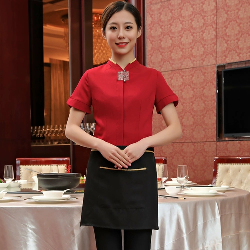 Летняя одежда для работы, короткий рукав, китайский стиль