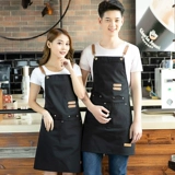 Хлопковый износостойкий фартук, чай с молоком для маникюра для работы, делается под заказ, с печатью вашего логотипа