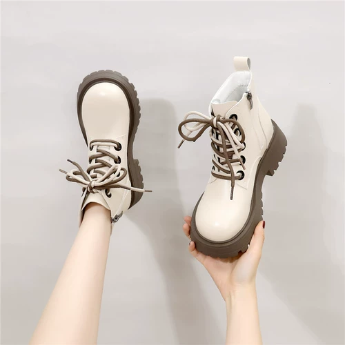 Martens, демисезонная флисовая обувь, детские короткие сапоги, ботинки для принцессы, в западном стиле, подходит для подростков