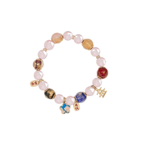 Great British Museum Oriental Dream State Cherry Blossom Rich Flowers Fragrant Grey Glazed Bracelet Handstring Girlfriends Birthday Gift Girls
