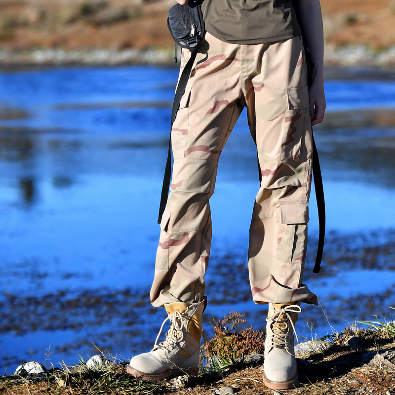 Zhuonives New Outdoor Casual Hiking Quick-Drying Versatile Multi-Pocket Fashion Camouflage Cargo Pants for Men and Women