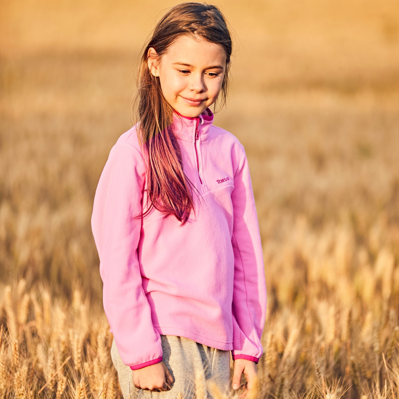 Toread 探路者 户外探索系列 抗静电轻薄款儿童抓绒衣外套 QACG95017 聚划算+天猫优惠券折后￥65包邮（￥85-20） 男、女童多色可选