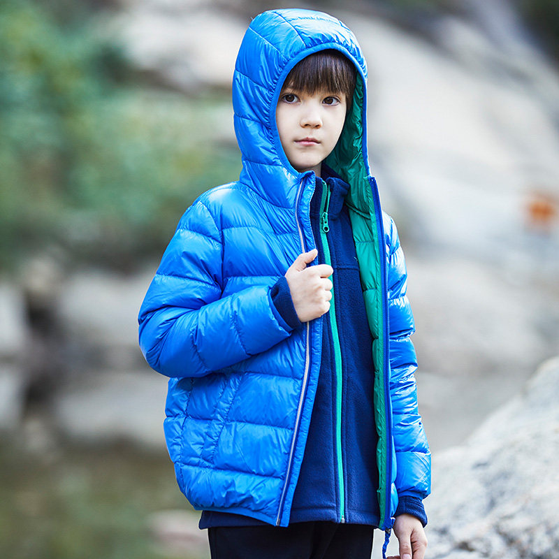 Toread 探路者 EXPLORE户外探索系列 超轻薄款防泼水 儿童户外连帽羽绒服 QADG95044 天猫优惠券折后￥144包邮（￥274-130）男女童110~170码多色可选