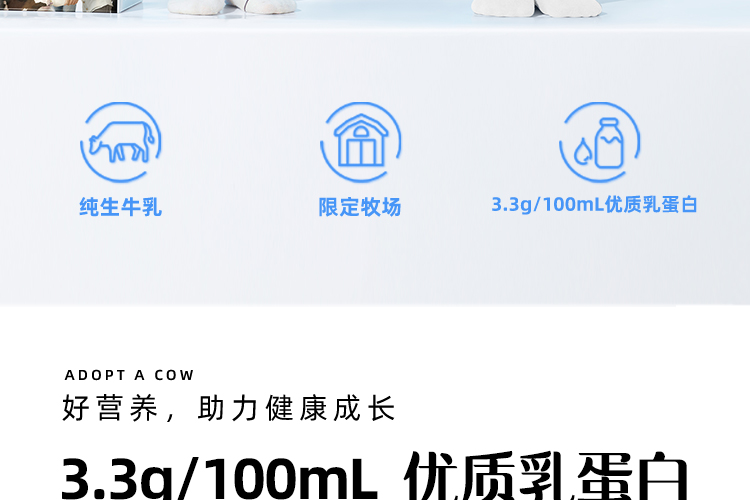 认养一头牛 全脂纯牛奶250ml*24 图3