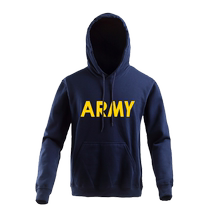 Autumn and winter heavy velvet military workwear ARMY printed sweatshirt mens hooded sweatshirt military fan hoodie