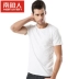 Nam Cực ngắn tay áo thun cotton mùa hè trẻ trung Áo sơ mi nam thể thao co giãn áo vest màu rắn áo phông nam Áo phông ngắn
