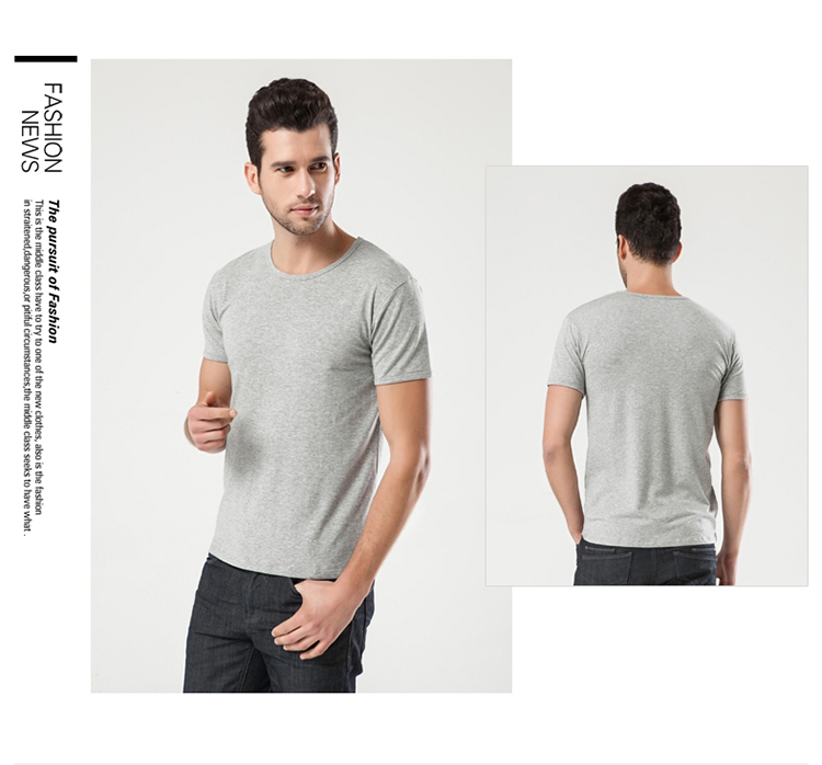 Nam Cực ngắn tay áo thun cotton mùa hè trẻ trung Áo sơ mi nam thể thao co giãn áo vest màu rắn áo cộc tay