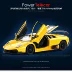 Lamborghini Bat Mẫu xe hợp kim tĩnh 1:24 Xe thể thao Câu đố Đồ chơi trang trí Quà tặng Cool Car Metal mô hình xe tải Chế độ tĩnh