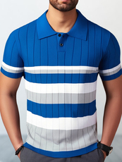 Рубашка поло men's striped business polo