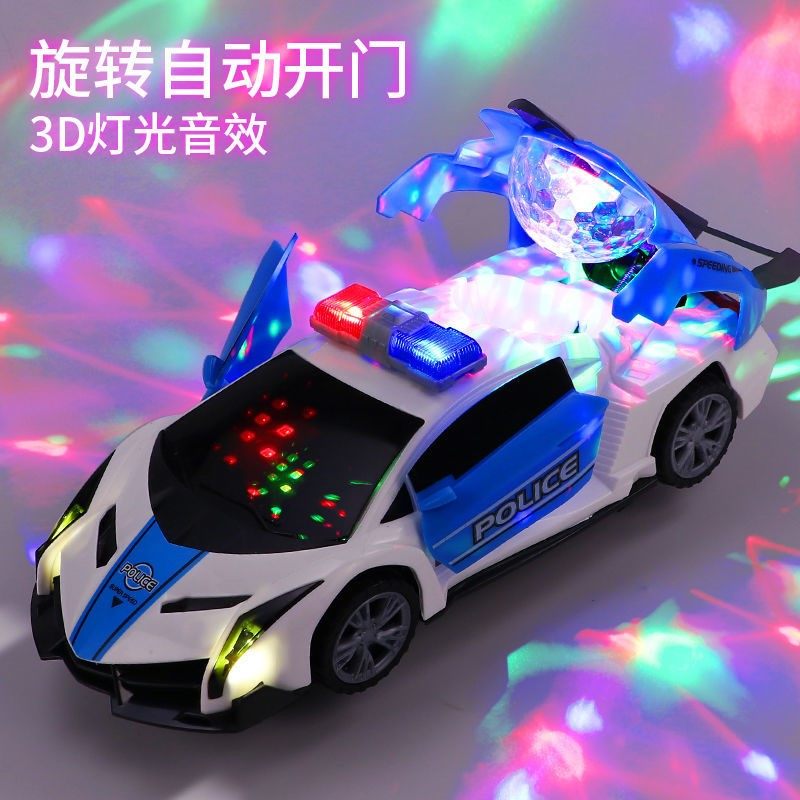 Electric dance deformation rotating universal police car boy toy trembles with children children girl car