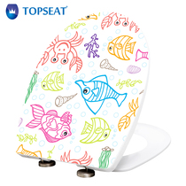 TOPSEAT cartoon household slow-down toilet cover universal thickened toilet cover toilet seat