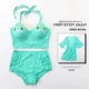 Hình thêu kitty ba chiều gợi cảm bikini cạp cao áo tắm nữ mạng che mặt ba mảnh - Bikinis