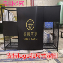 Wrought outdoor flower stand ground creative planting flower trough coffee restaurant partition fence shopping mall outside the flower box customization