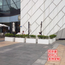 Outdoor wrought iron flower box outdoor planting box flower pot square Sales Department commercial street combination flower bed customization