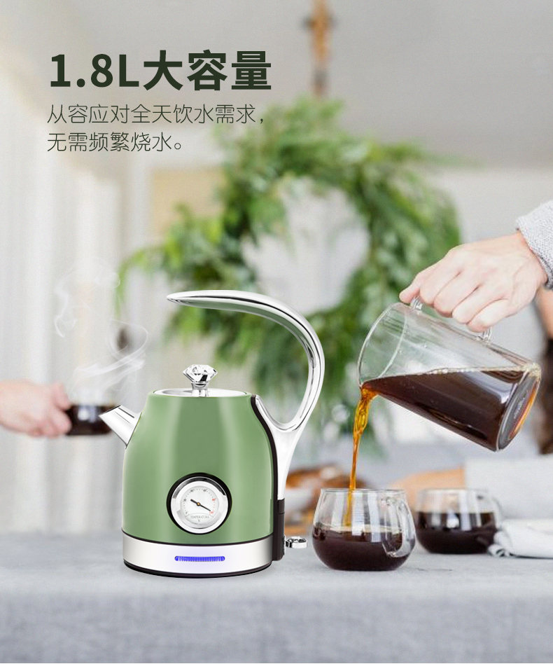 美国 Skywolf 工业风电热水壶 英国Strix温控器 304不锈钢 图5