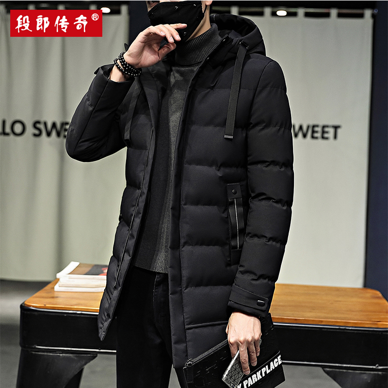 段郎传奇棉衣男外套2018冬季新款中长款棉服韩版潮流帅气冬装棉袄