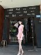 Ldtj High-End 25 Autumn Socialite Style Pink Di Bodycon Sleeveless Sexy Commuting Knitted Short Vest Dress for Women