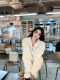 LDTJ haute couture cream frosting winter and autumn noble temperament casual lapel warm short fur thick coat for women