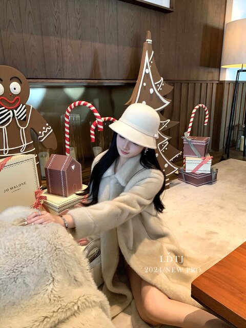 LDTJ high-end fur autumn and winter socialite noble temperament lapel thickened imitation mink environmentally friendly mid-length coat jacket for women