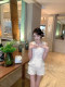 Ldtj Original [Jiangnan Noble Lady] Autumn Style Little Chanel Handmade Beaded Embroidery Sleeveless Top and Shorts Set