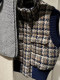 Ldtj Haute Couture'Beloved Fragrance' Winter and Autumn Elegant Tweed Plaid down Jacket Thick Short Coat Vest for Women