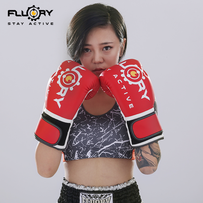 FLUORY FIRE base boxing gloves Adult children Sanda training Muay Thai fighting Boxing professional gloves