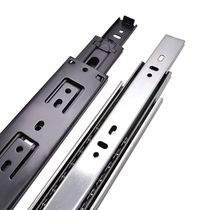 45 wide three-section drawer track transfer door silent industrial medium triple folded steel ball damping buffer concealed slide rail guide rail