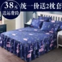giường bằng vải bông váy ba mảnh giường đơn mảnh khăn trải giường tấm bông bộ doanh nghiệp giường bảo vệ bìa 1.2 / 1.5 / 1.8 / giường 2m - Váy Petti ga giường có viền