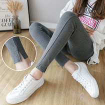 Pregnant women leggings Spring and Autumn wear slim skinny tights autumn fashion cotton nine points belly pregnant women pants