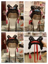 Ancient costume ancient style Shaoxing opera Huangmei Opera Huadan Meng Lijun medium hair with shaggy hair pad style (headgear not included)