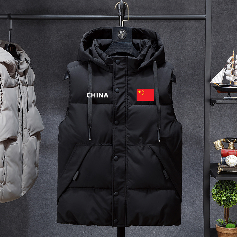 China National Team Sports down Cotton Vest Men's Autumn and Winter New Style National Trend Large Size Sleeveless Cotton Vest China National Team Sports down Cotton Vest Men's Autumn and Winter New Style National Trend Large Size Sleeveless Cotton Vest
