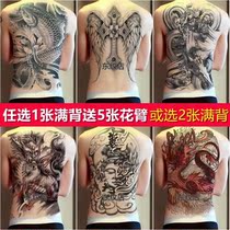 Net red hot style full back tattoo stickers male and female adult back dragon pattern large area semi-permanent waterproof and wear-resistant men