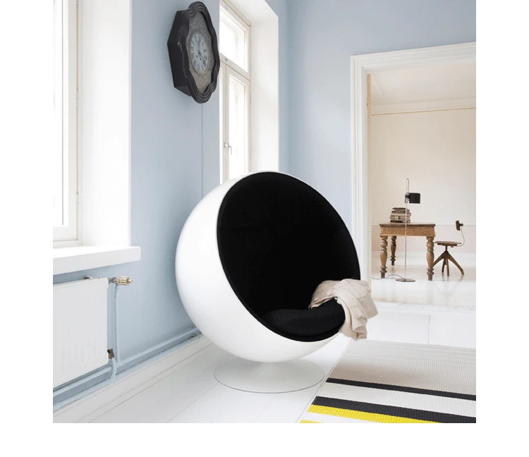 Thủ công mỹ nghệ thiết kế đồ nội thất ghế bóng ghế nhập khẩu sợi thủy tinh giải trí phong cách ngả sopha giá rẻ