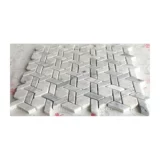 Натуральная мраморная мозаичная наклейка камень Камень Каррара Белая ветряная мельница Пола плитка шестиугольная ванная комната для душа в ванной комнате