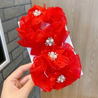 8#Красный цветок кафетка [1 пара]