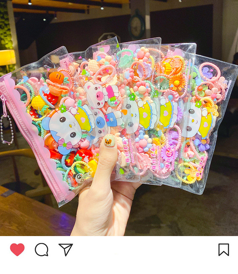 儿童发饰宝宝橡皮筋不伤发弹性好扎头发绳小女孩可爱小发圈头饰女详情1