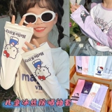 Детские мультяшные нарукавники, шелковый защитный рукав, защита от солнца, защита от ультрафиолета, свободный крой