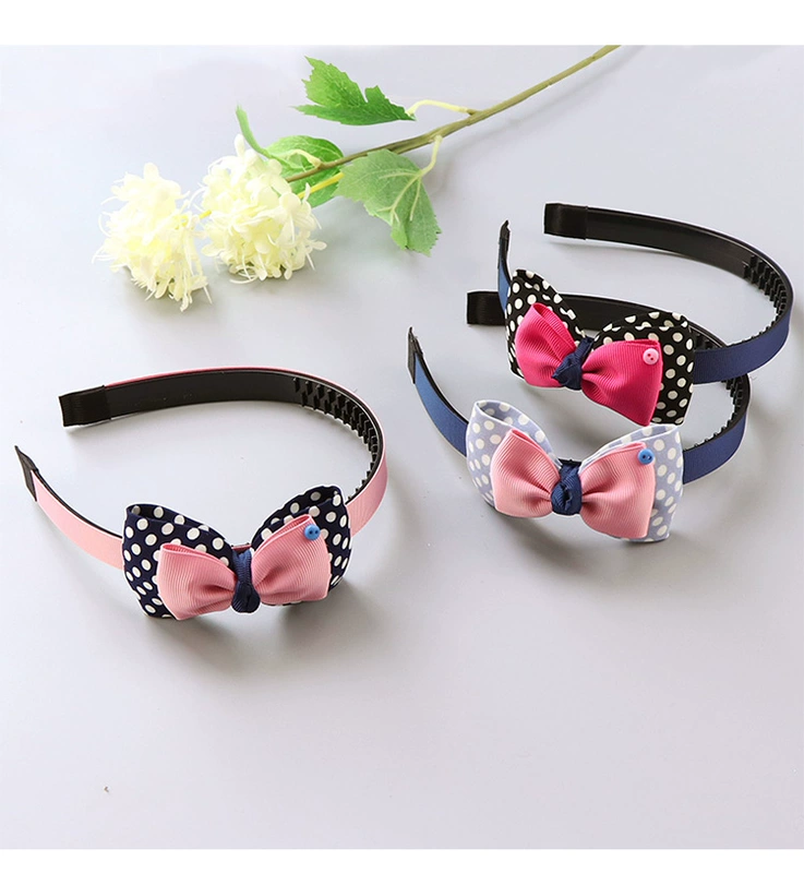 Trẻ em headband Hàn Quốc Công chúa Trượt Headband Hairpin Girls Bows Răng Ngọt Siêu Moth Headband Phụ kiện tóc - Phụ kiện tóc