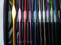 Knitting tools stainless steel crochet 22 sticks set sweater tool hook needle hand knit embroidered leather set crochet