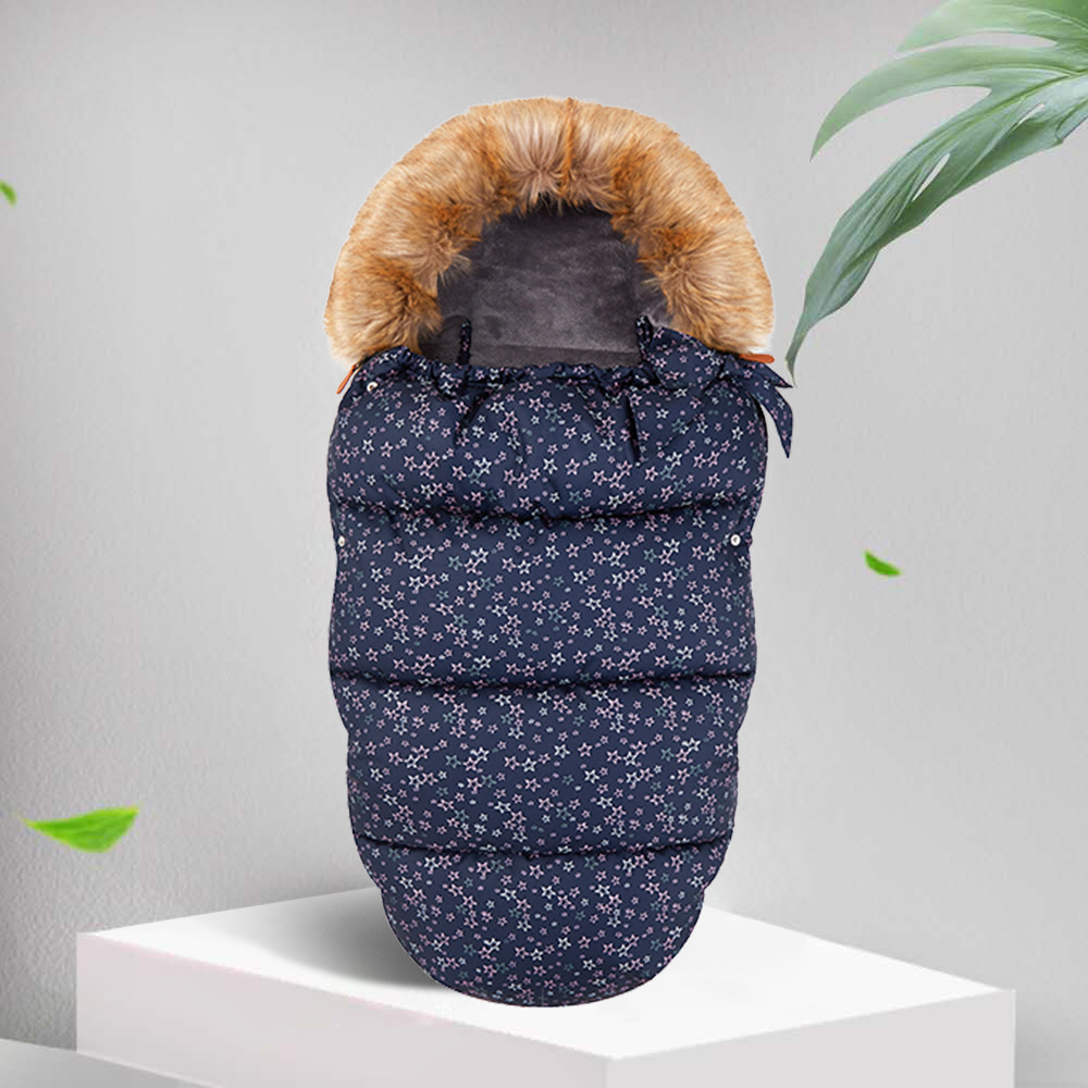 Baby sleeping bag baby Winter stroller thickened anti-kick by newborns warm and cold-proof cuddled by winter swaddle full bag
