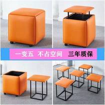 Magic bench Home Nordic Multi-functional shoe-changing stool Tea Table Dwarf Stool Net Red small stool Sub-family Type of storage stool