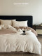 Four-Piece Jacquard Bed Set for Outside the City, Made of Pure Cotton, Suitable for All Seasons, Includes Bed Sheet, Duvet Cover, and Fitted Sheet, with a Light Luxury and High-End Feel