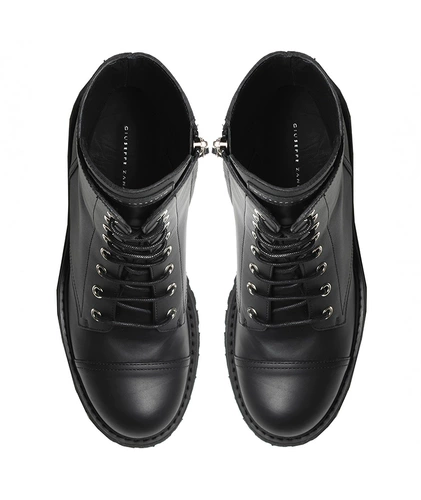 Giuseppe Zanotti Женские черные сапоги GZ Rider на резиновой подошве