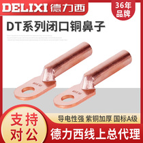 Deli West DT-10 50 95120240400 squared cable red copper closed copper nose wiring terminals