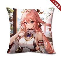 Game Yae Shenzi double-sided core pillow custom square doll bestie dormitory sofa gift cushion