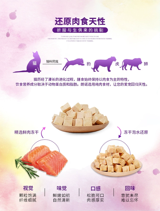 Ronol đông lạnh cá hồi khô 70g mèo ăn nhẹ Pupsy thịt tươi đông khô hạt không có hạt nhạy cảm thấp vào đối tác thức ăn cho mèo - Đồ ăn nhẹ cho mèo thức ăn cho mèo mang thai