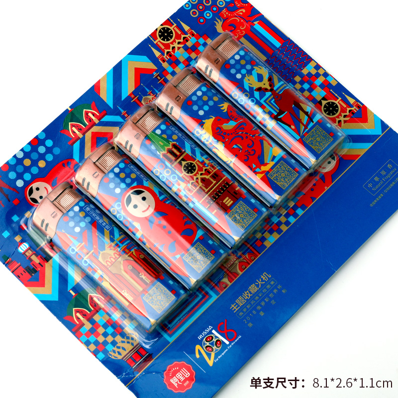 Quảng cáo tùy chỉnh cổ điển thuốc lá logo bộ sưu tập giấy nhựa điều chỉnh lửa điện nhẹ dùng một lần - Bật lửa bật lửa điện tử