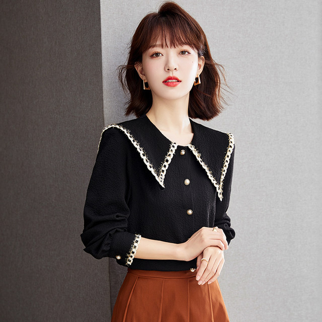 Spring 2022 New Fashion Chiffon Shirts Ladies High-end Chic Tops Age-Reducing Western Style Small Shirts Early Spring