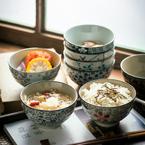 Rice bowl Japanese ceramic bowl Household eating bowl Soup noodle bowl Small bowl Single hotel household restaurant tableware set